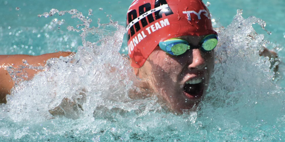 Charlie Franz at a swim meet.